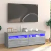 Image de vidaXL Meuble TV avec lumières LED sonoma gris 120x35x40 cm815673