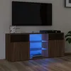 Image de vidaXL Meuble TV avec lumières LED Chêne marron 120x30x50 cm815716
