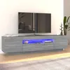 Image de vidaXL Meuble TV avec lumières LED Sonoma gris 160x35x40 cm815727