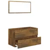 Image de Vidaxl Ensemble De Meubles De Salle De Bain 2 Pcs ChÃªne FumÃ©