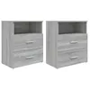 Image de vidaXL Tables de chevet 2 pcs Sonoma gris 50x32x60 cm