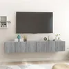 Image de vidaXL Meubles TV suspendus Sonoma gris 3 pcs 60x30x30 cm Bois
