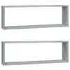 Image de vidaXL ÃtagÃ¨res murales cubiques 2 pcs Sonoma gris 80x15x26,5 cm