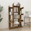 Image de vidaXL Bibliothèque Chêne fumé 86x25,5x140 cm Bois d'ingénierie816002