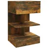 Image de vidaXL Table de chevet ChÃªne fumÃ© 40x35x65 cm Bois d'ingÃ©nierie