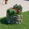Image de vidaXL Poteau à gabion circulaire Acier galvanisé Ø100x50 cm