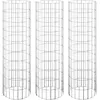Image de vidaXL Vidaxl Lit Surélevé À Gabion Circulaire 3pcs Acier Galvanisé Ø30x100cm