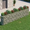 Image de vidaXL Lit surélevé à gabion Fer galvanisé 470x50x100 cm152037