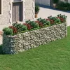 Image de vidaXL Lit surélevé à gabion Fer galvanisé 500x100x100 cm