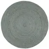 Image de vidaXL Tapis fait à la main Jute Rond 210 cm Vert olive