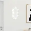 Image de vidaXL Miroir avec éclairage LED 40x20 cm Verre Ovale