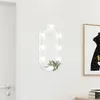 Image de vidaXL Miroir avec éclairage LED 60x30 cm Verre Ovale