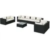 Image de Vidaxl Salon De Jardin 9 Pcs Avec Coussins RÃ©sine TressÃ©e Noir