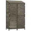 Image de vidaXL Vidaxl Remise De Jardin Anthracite 102x52x174,5cm Bois De Sapin Solide