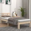 Image de vidaXL Cadre de lit Bois massif 75x190 cm Petit simple