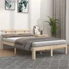 Image de vidaXL Cadre de lit bois massif 135x190 cm double