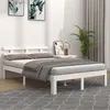 Image de vidaXL Cadre de lit Blanc Bois massif 120x200 cm