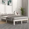 Image de vidaXL Cadre de lit sans matelas blanc bois massif 160x200 cm814765