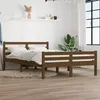 Image de vidaXL Cadre de lit Marron miel Bois massif 140x190 cm
