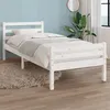Image de vidaXL Cadre de lit sans matelas blanc bois massif 100x200 cm814810
