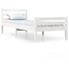 Image de vidaXL Cadre de lit Blanc Bois massif 100x200 cm