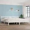 Image de vidaXL Cadre de lit Blanc Bois massif 200x200 cm