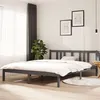 Image de vidaXL Cadre de lit Gris Bois massif 150x200 cm Très grand
