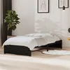 Image de vidaXL Cadre de lit Noir Bois massif 90x190 cm Simple