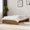 Image de vidaXL Cadre de lit sans matelas marron miel bois massif 120x190 cm814922