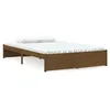 Image de vidaXL Cadre de lit Marron miel Bois massif 120x190 cm Petit Double