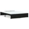 Image de vidaXL Cadre de lit Noir Bois massif 140x190 cm