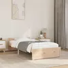 Image de vidaXL Cadre de lit bois massif 75x190 cm petit simple