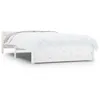 Image de vidaXL Cadre de lit Blanc Bois massif 135x190 cm Double