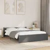 Image de vidaXL Cadre de lit Gris Bois massif 135x190 cm Double