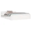 Image de vidaXL Cadre de lit Blanc Bois massif 140x190 cm