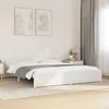 Image de vidaXL Cadre de lit Blanc Bois massif 180x200 cm Super King