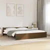 Image de vidaXL Cadre de lit Marron miel Bois massif 200x200 cm