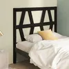Image de vidaXL Tête de lit Noir 96x4x100 cm Bois massif de pin