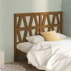 Image de vidaXL Tête de lit Marron miel 126x4x100 cm Bois massif de pin818613