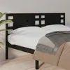 Image de vidaXL Tête de lit Noir 126x4x100 cm Bois massif de pin
