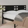 Image de vidaXL Tête de lit Noir 146x4x100 cm Bois massif de pin