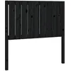 Image de vidaXL Vidaxl Tête De Lit Noir 95,5x4x100 Cm Bois Massif De Pin