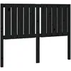 Image de vidaXL Vidaxl Tête De Lit Noir 125,5x4x100 Cm Bois Massif De Pin