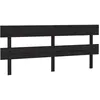 Image de vidaXL Vidaxl Tête De Lit Noir 184x3x81 Cm Bois Massif De Pin