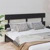Image de vidaXL Tête de lit Noir 204x3x81 cm Bois massif de pin819094