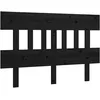 Image de vidaXL Vidaxl Tête De Lit Noir 123,5x3x81 Cm Bois Massif De Pin