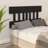 Image de vidaXL Tête de lit Noir 203,5x3x81 cm Bois massif de pin