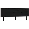 Image de vidaXL TÃªte de lit Noir 204x6x82,5 cm Bois massif de pin