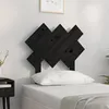 Image de vidaXL Tête de lit Noir 72,5x3x81 cm Bois massif de pin