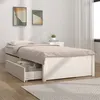 Image de vidaXL Cadre de lit avec tiroirs blanc 75x190 cm